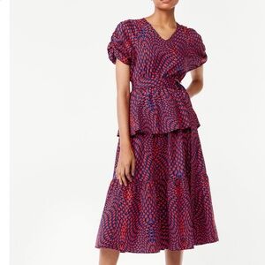 COPY - Scoop ruched sleeve midi dress